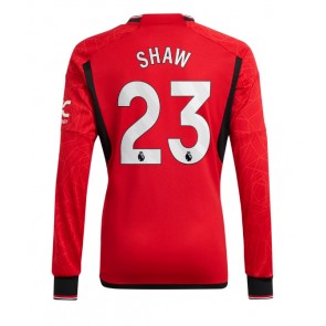 Manchester United Luke Shaw #23 Koszulka Podstawowych 2023-24 Długi Rękaw